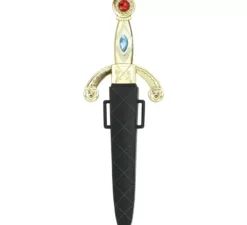 Pugnale medievale con fodero, 26 cm, giocattolo di plastica