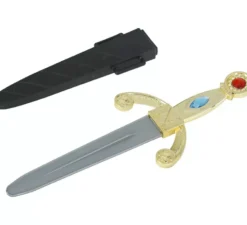 Pugnale medievale con fodero, 26 cm, giocattolo di plastica