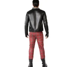 Punk costume rosso e uomini neri