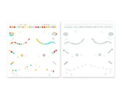 Punti glitter per gioielli per il viso colori assortiti
