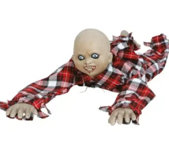Ragazzo Zombie che gattona con luce, suono e movimento 90 cm