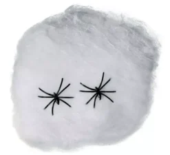 Ragnatela bianca 40g con ragni per la decorazione di Halloween