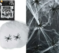 Ragnatela 20 gr. Con 2 ragni per decorazione Halloween