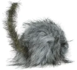 Ratto grigio peloso da 16 cm