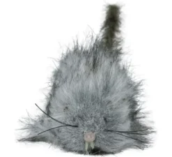 Ratto grigio peloso da 16 cm