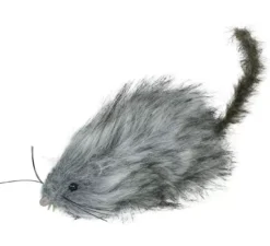 Ratto grigio peloso da 16 cm