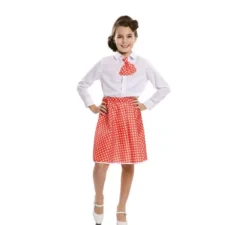 Red Pin-Up Kit per bambine: gonna e cravatta