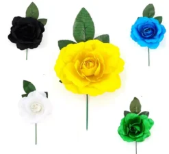 Rosa Flamenco media in vari colori di 14 cm
