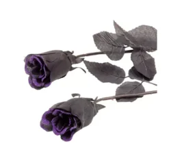 Rosa nera con glitter viola per Halloween