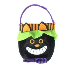 Sacchetto di caramelle per gatti in velluto nero 18x16 cm