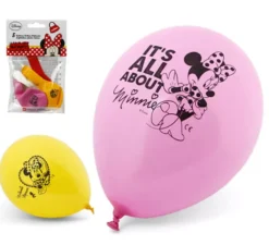 Sacchetto di 5 minnie palloncini colori assortiti di 23 cm