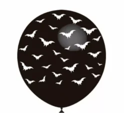 Sacchetto di 8 palloncini da pipistrello in 2 colori di 95 cm