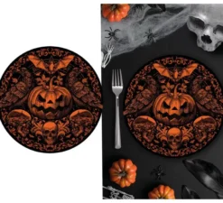 Sacchetto di 6 Piatti Zucca Gotica 23 cm