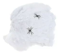 Sacchetto di ragnatela con 2 ragni di 228 gr per decorare su Halloween