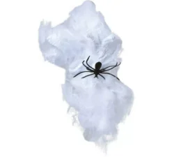Sacchetto di 12 ragnatele con ragni di 12 gr per Halloween