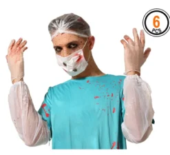 Sanguinosa Dottore Kit: Cappello, Chinstrap, guanti, le armi di copertura e Bata
