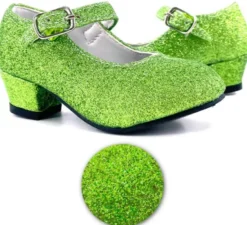 Scarpa Sevillana con tacco Glitter Green nei numeri dal 22 al 41