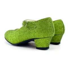 Scarpa Sevillana con tacco Glitter Green nei numeri dal 22 al 41