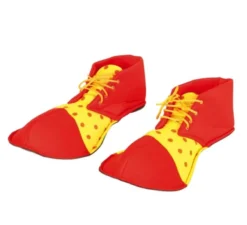 Scarpe da clown rosse e gialle da 26 cm. Bambini