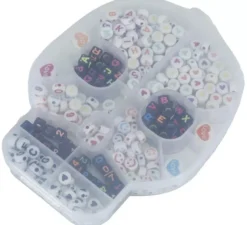 Scatola da 270 pezzi di teschio per braccialetti