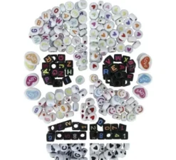Scatola da 270 pezzi di teschio per braccialetti