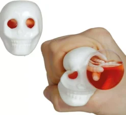 Scatola da 12 Teschi con Vermi nel cervello Elastici 8 cm