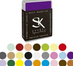 Scatola di trucchi grasso 25 gr in vari colori