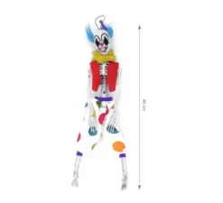 Scheletro di Clown multicolore da 40 cm