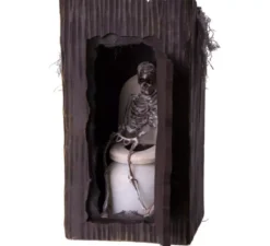 Scheletro in bagno con luce, movimento e suono di 13x13x25 cm