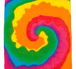 Sciarpa hippie tie-dye multicolore 55x55 cm