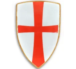 Scudo medievale bianco con croce 300 cm