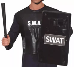 Scudo Swat nero 65x30 cm