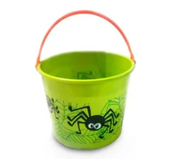 Secchiello con stampa Halloween con zucche in vari colori