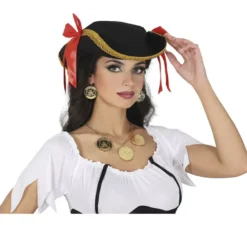 Set collana e orecchini con moneta pirata