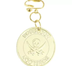 Set collana e orecchini con moneta pirata