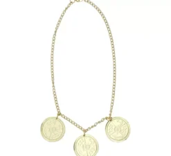 Set collana e orecchini con moneta pirata