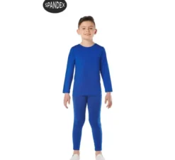 Set di body in spandex in 2 pezzi di colore blu per bambini