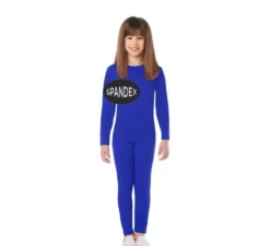 Set di body in spandex in 2 pezzi di colore blu per bambini
