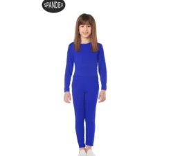Set di body in spandex in 2 pezzi di colore blu per bambini