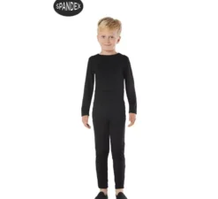 Set di body spandex nero in 2 pezzi per bambini