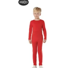 Set di body spandex rosso in 2 pezzi per bambini