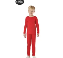 Set di body spandex rosso in 2 pezzi per bambini