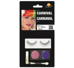 Set di ciglia con trucco lilla e rosa