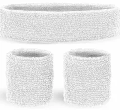 Set di 3 fasce sportive bianche