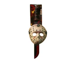 Set di maschera e macete Jason venerdì 13 hallloween