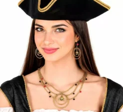 Set di orecchini e collana pirata