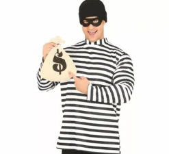 Set Ladro: Maschera, Camicia e Sacco di Soldi