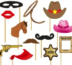 Set per photocall cowboy 12 pezzi
