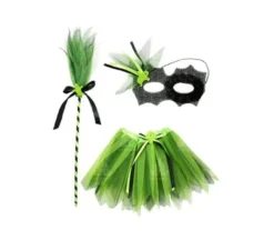 Set Strega per bambini: Tutù, Maschera e Mini Scopa