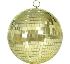 Sfera dorata da discoteca a specchio degli anni '70, 30 cm